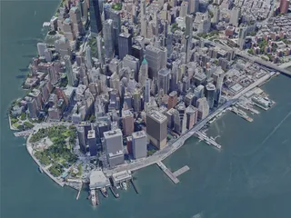 New York City, Lower Manhattan, USA (2022) 3D Model