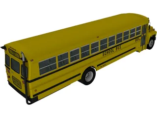 Ford B-700 Thomas Conventional School Bus (1984) 3D Model