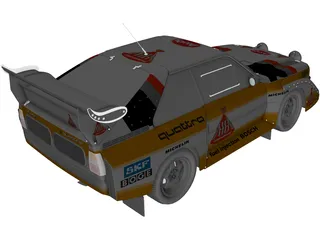 Audi Quattro Sport S1 (1985) 3D Model