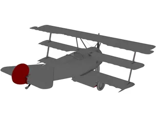 Fokker Dr.I Triplane 3D Model