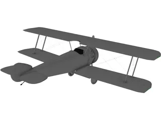 Biplane Sopwith Camel 3D Model