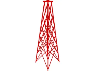 Oil Drill Rig 3D Model