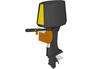 Outboard Motor 30hp 3D Model