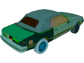 Ford Mustang Convertible (1993) 3D Model