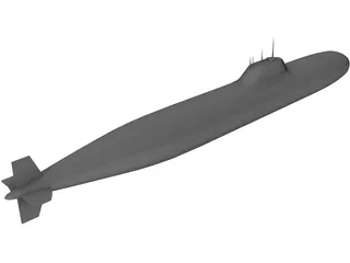 Alpha Submarine 3D Model