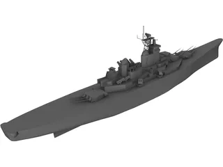 Iowa Battleship 3D Model