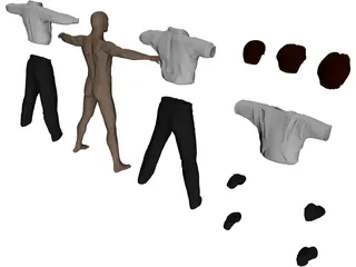 Man [+Clothes] 3D Model