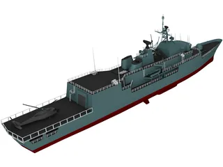 Anzag Class Frigate 3D Model