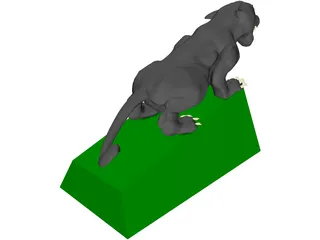 Panther Statue 3D Model