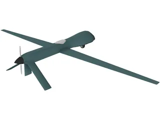 General Atomics MQ-1 Predator UAV Drone 3D Model