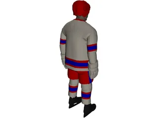 Hockey Player 3D Model