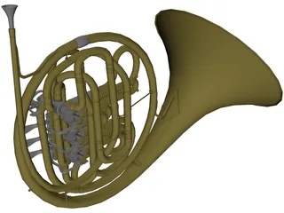 French Horn 3D Model