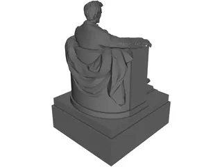 Lincoln Memorial Statue 3D Model