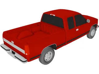 Chevrolet S10 Pickup Extended Cab (1994) 3D Model