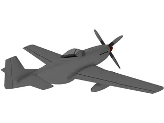 North American P-51 Mustang 3D Model