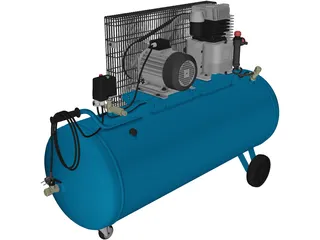 Electric Air Compressor Unit 3D Model