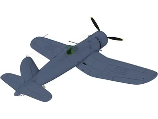 F4U-1D Corsair 3D Model