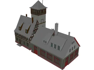 Fire Station 3D Model