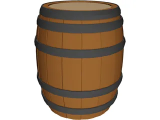 Whiskey Barrel 3D Model