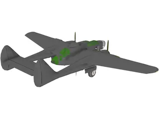 Northrop P-61A Black Widow 3D Model