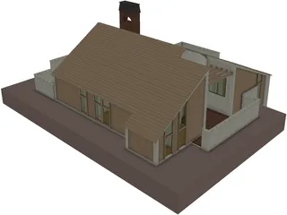House One Story 3D Model