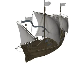 Pinta S.XV 3D Model