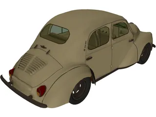 Renault 4CV (1946) 3D Model