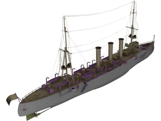 SMS Emden 3D Model