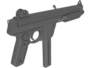 Walther MPL Submachinegun (9 mm) 3D Model