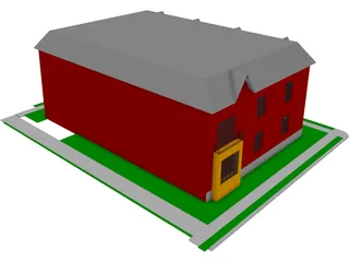 St. Louis-style Homes or Apartments 3D Model