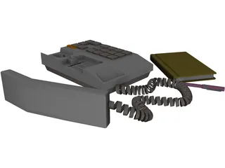 Telephone Handset 3D Model