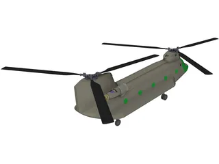 Boeing CH-47F Chinook 3D Model