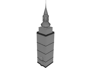 Nizna City Tower of Church  3D Model