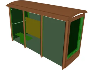 Bus Shelter 3D Model