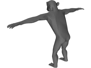 Chimpanzee 3D Model