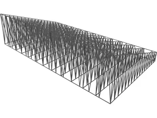 Structural Truss Roof 3D Model