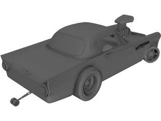 Ford Thunderbird Dragster 3D Model