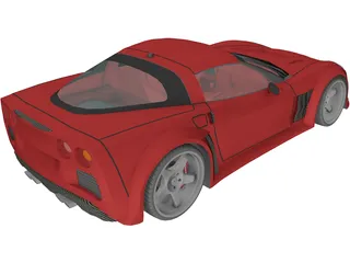 Chevrolet Corvette C6 [Tuned] 3D Model