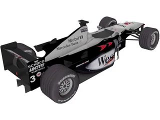 F1 McLaren 2001 3D Model