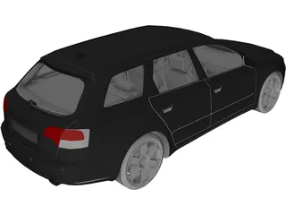 Audi A4 Avant 3.2 Quattro (2005) 3D Model