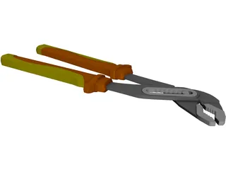 Engineers Multigrip Pliers 3D Model