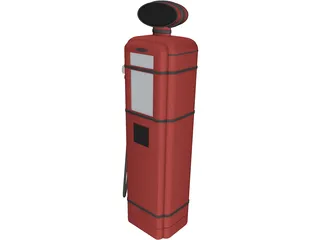 Gas Pump Old 3D Model