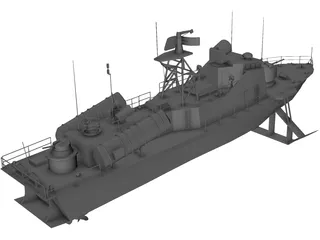 Missile Boat 206MR 3D Model