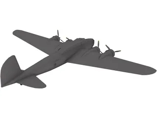 Boeing B-17-A Flying Fortress 3D Model