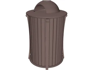 Trash Receptacle 3D Model