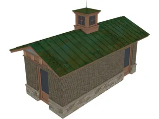 Bath House Structure 3D Model