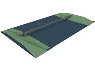 Golden Gate Bridge 3D Model