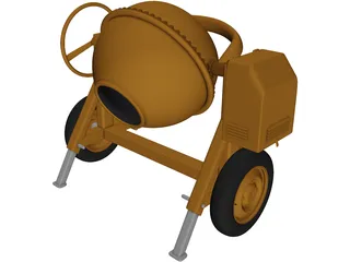 Cement Mixer 3D Model