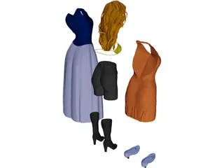 Woman Clothes 3D Model