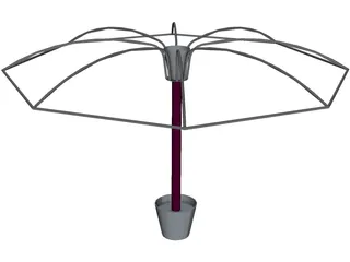 Garden Umbrella 3D Model